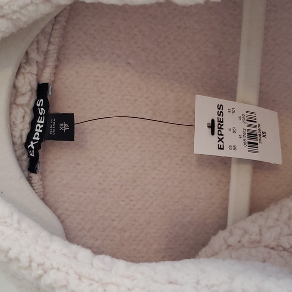 Express fleece jacket puffer shoulder xs - Picture 3 of 6